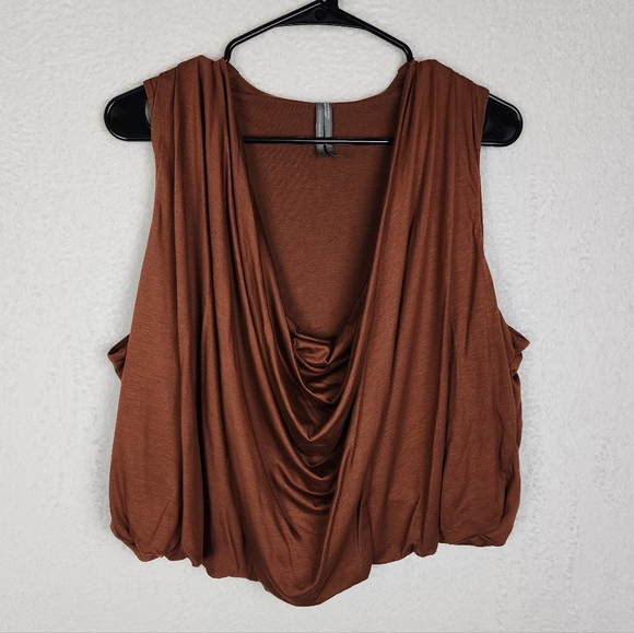 Anthropologie Tops - ANTHROPOLOGIE Draped Cowl Neck Sleeveless Top L